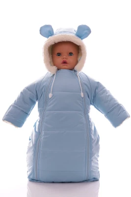 Конверт на хутро для хлопчика Babykroha блакитний