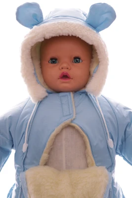 Конверт на хутро для хлопчика Babykroha блакитний