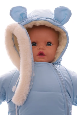 Конверт на хутро для хлопчика Babykroha блакитний