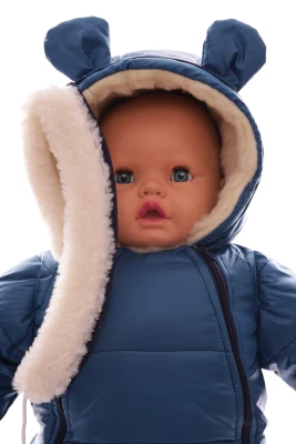 Конверт на хутро для хлопчика Babykroha синій