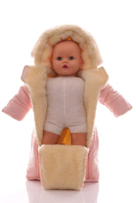 Конверт на меху для девочки Babykroha персиковый