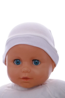 Шапка трикотажна інтерлок Babykroha молочна