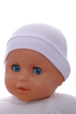 Шапка трикотажна інтерлок Babykroha біла