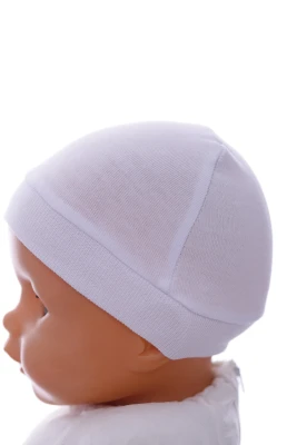 Шапка трикотажна інтерлок Babykroha біла
