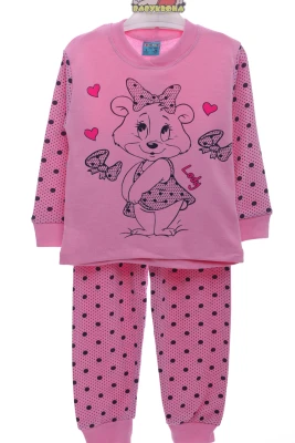 Пижама для девочки с леди Мишуткой розовая Cit Cit Kids