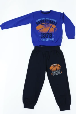Костюм з довгим рукавом для хлопчика трикотажний Basket синій