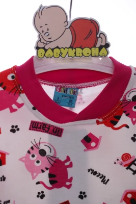 Пижама для девочки трикотажная с Котятами малиновая Cit Cit Kids