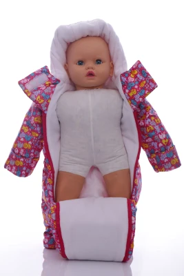 Человечек на флисе для девочки Babykroha с Животными малиновый