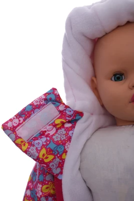 Человечек на флисе для девочки Babykroha с Животными малиновый