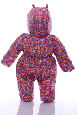 Человечек на флисе для девочки Babykroha с Животными малиновый