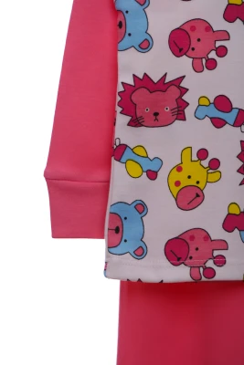 Пижама для девочки трикотажная с Животными розовая Cit Cit Kids