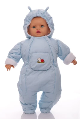 Человечек на флисе для мальчика Babykroha нежно голубой