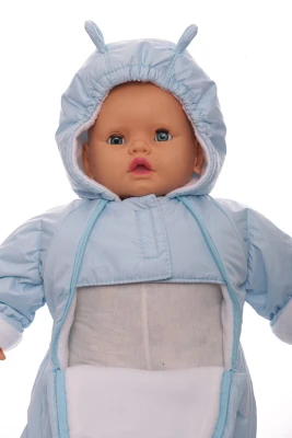 Человечек на флисе для мальчика Babykroha нежно голубой
