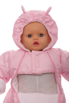 Человечек на флисе для девочки Babykroha нежно розовый