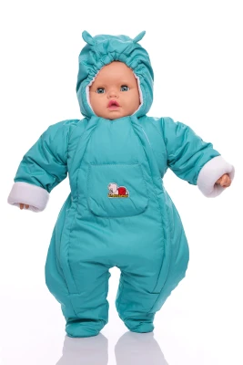 Человечек на флисе для мальчика Babykroha морская волна