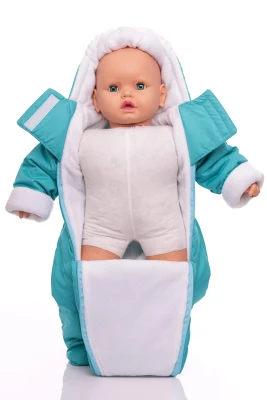 Человечек на флисе для мальчика Babykroha морская волна