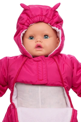 Человечек на флисе для девочки Babykroha малиновый