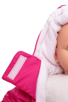 Человечек на флисе для девочки Babykroha малиновый