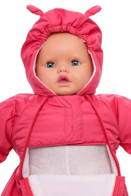 Человечек на флисе для девочки Babykroha коралловый