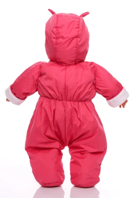Человечек на флисе для девочки Babykroha коралловый