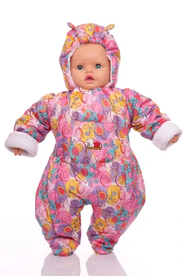 Человечек на флисе для девочки Babykroha Галактика розовый