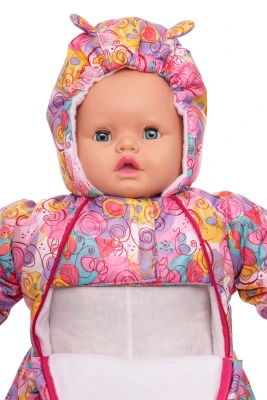 Человечек на флисе для девочки Babykroha Галактика розовый
