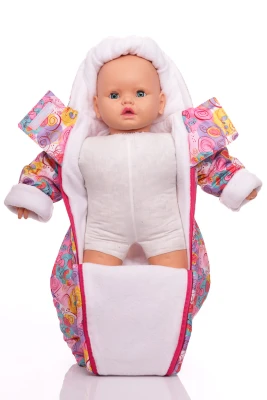 Человечек на флисе для девочки Babykroha Галактика розовый