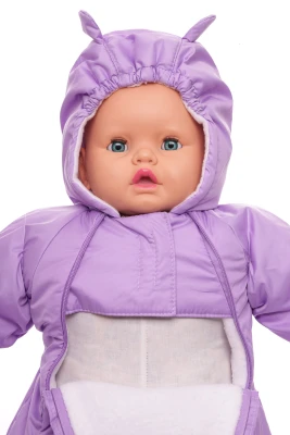 Чоловічок на флісі для дівчинки Babykroha бузковий