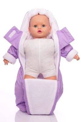 Чоловічок на флісі для дівчинки Babykroha бузковий