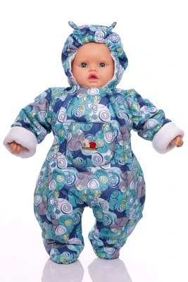 Человечек на флисе для мальчика Babykroha Галактика синий