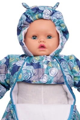 Человечек на флисе для мальчика Babykroha Галактика синий