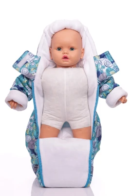 Человечек на флисе для мальчика Babykroha Галактика синий