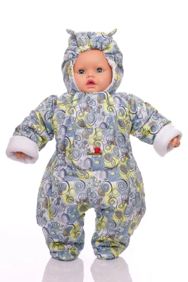Человечек на флисе Babykroha Галактика серый