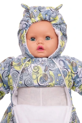 Человечек на флисе Babykroha Галактика серый
