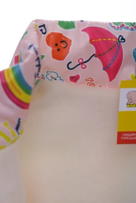 Жилетка для дівчинки на флісі Babykroha у веселку світло-рожева