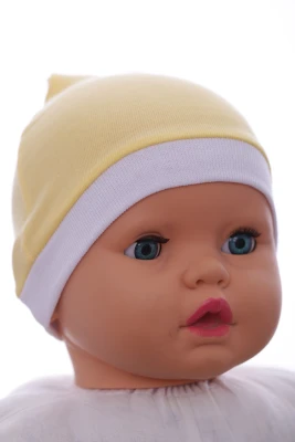 Шапка ковпачок інтерлок Babykroha жовта