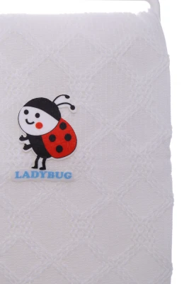 Плед детский вязка на травке ladybug 75*90 см белый