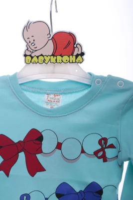 Водолазка для дівчинки Бантик бавовна Murat Baby бірюзова