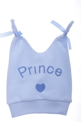 Шапка трикотажная для мальчика Prince голубая