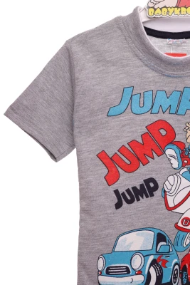Футболка для хлопчика трикотажна Jump сіра