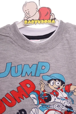 Футболка для хлопчика трикотажна Jump сіра