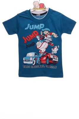 Футболка для хлопчика трикотажна Jump синя
