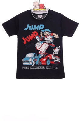 Футболка для хлопчика трикотажна Jump чорна
