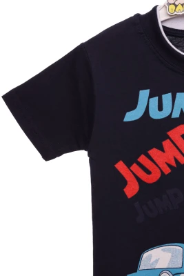 Футболка для хлопчика трикотажна Jump чорна
