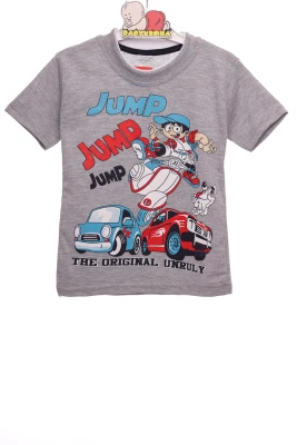 Футболка для хлопчика трикотажна Jump сіра