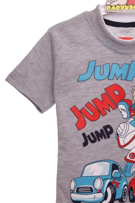 Футболка для хлопчика трикотажна Jump сіра