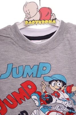 Футболка для хлопчика трикотажна Jump сіра
