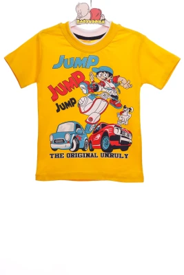 Футболка для хлопчика трикотажна Jump жовта