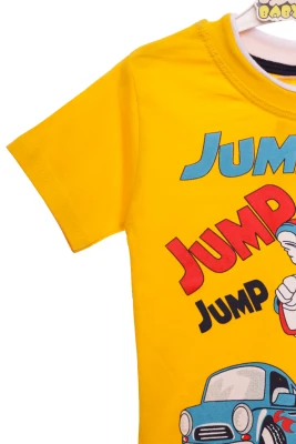 Футболка для хлопчика трикотажна Jump жовта