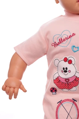 Песочник для девочки трикотажный Bear's персиковый